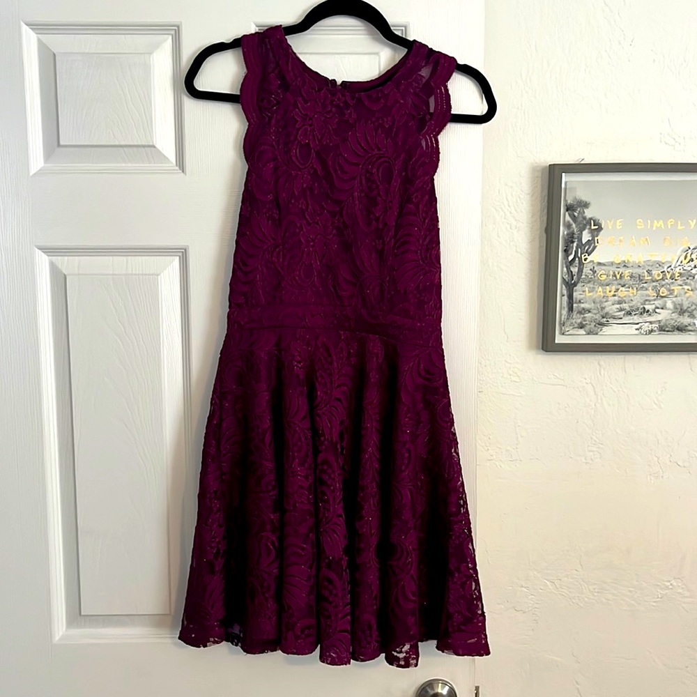 Beautiful Maroon Sparkly Cocktail Dress